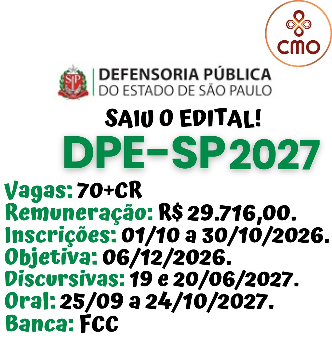Edital do concurso DPE-SP 2027